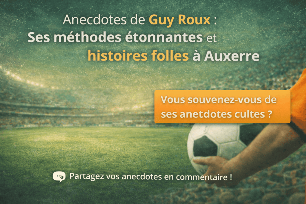 anecdote Guy Roux Auxerre méthodes entraîneur football français ballon anecdote culte