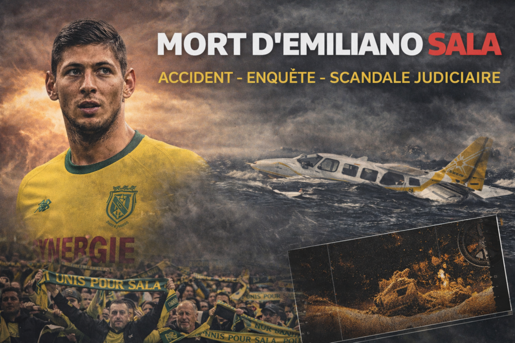 Mort d’Emiliano Sala illustration crash avion enquête football drame Nantes Cardiff