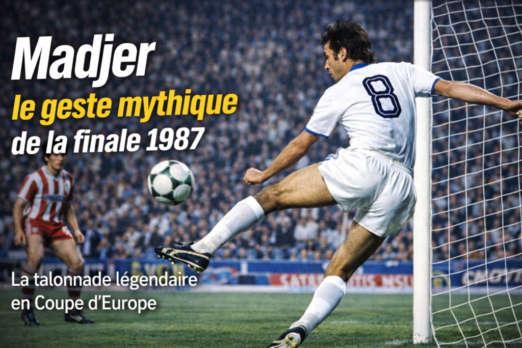 Madjer geste football talonnade finale 1987 FC Porto Bayern Munich Rabah Madjer but mythique Ligue des champions