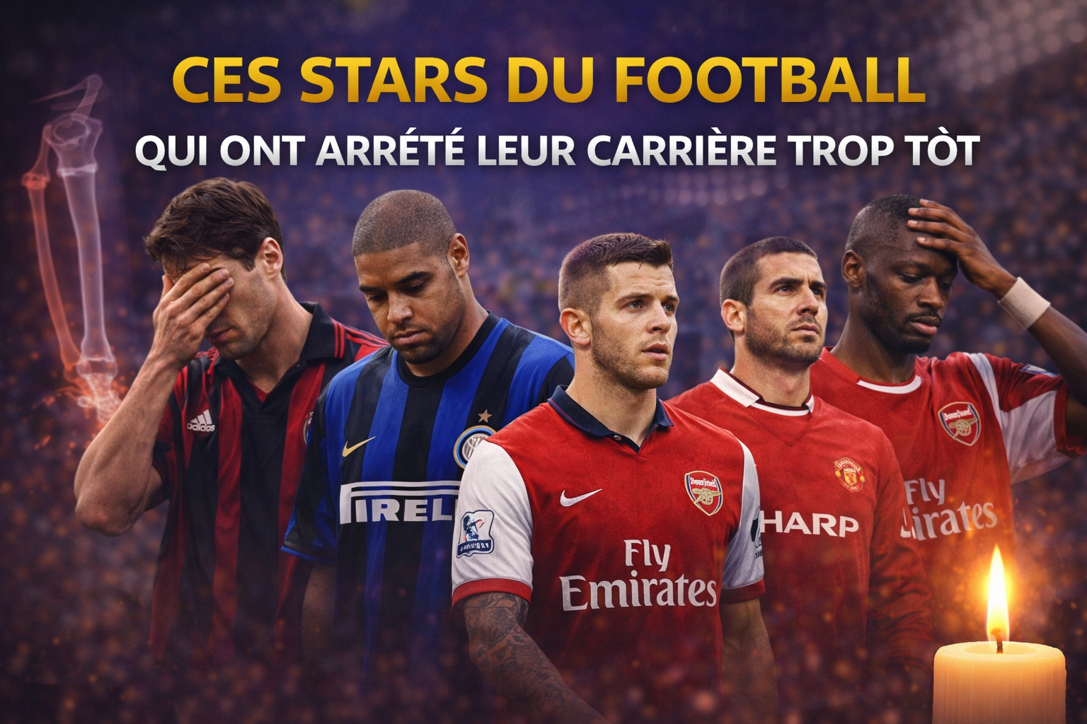 joueurs football carrière arrêtée trop tôt blessures stars football carrière écourtée