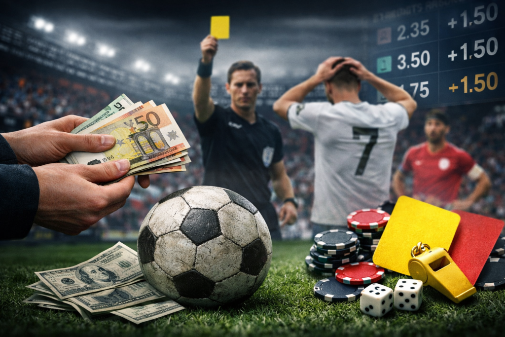 paris truqués dans le football corruption argent arbitre carton jaune dopage match truqué