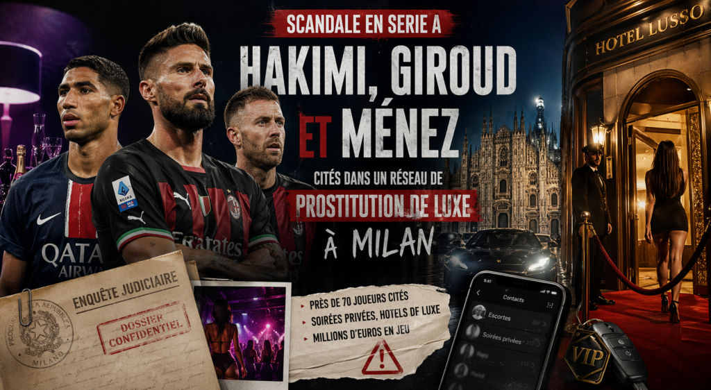 Scandale Serie A joueurs Milan enquête prostitution luxe football Italie